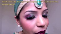 bollywood makeup Tutorial: Arab Inspired Bollywood makeup red gold green eyemakeup