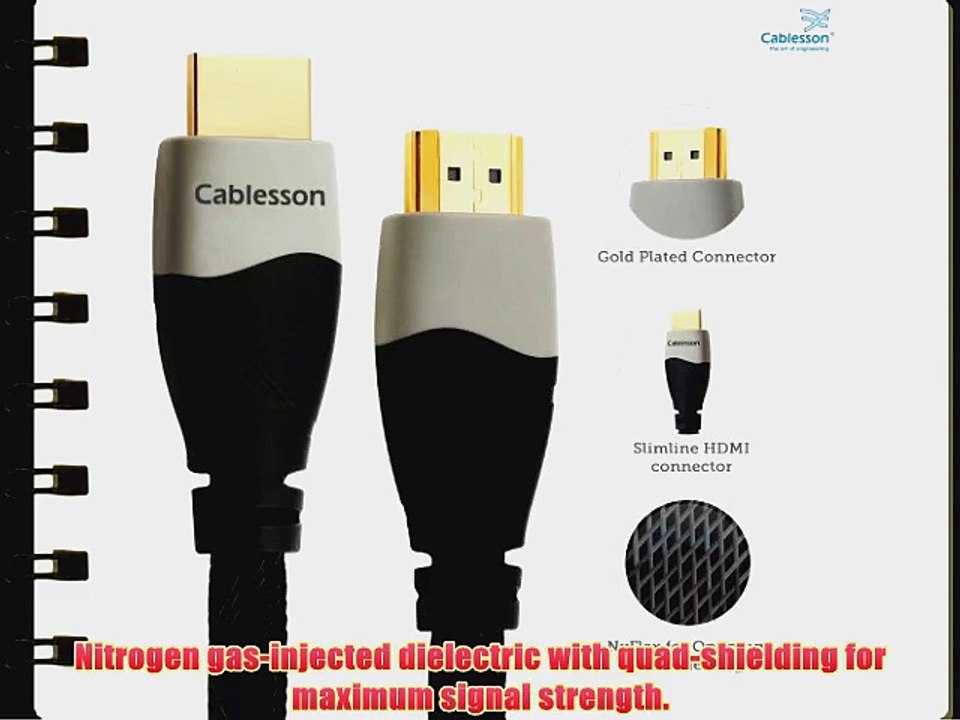 Cablesson Ikuna Advanced High Speed 18 feet HDMI Cable with Ethernet Pro Gold/ Black (1.4a