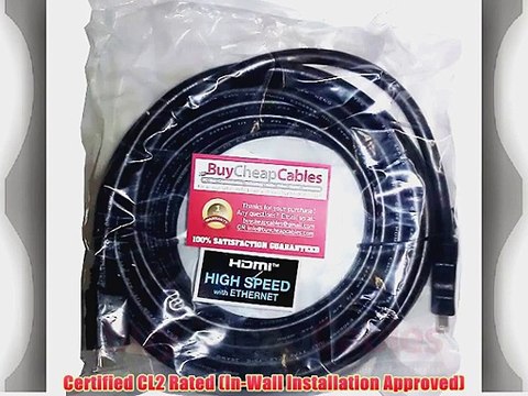 BuyCheapCables 55ft. HDMI to HDMI Cable Gold 24k V1.4 CL2 Ethernet 55 Feet (16.7m)