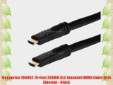 Monoprice 106062 75-Feet 22AWG CL2 Standard HDMI Cable With Ethernet - Black