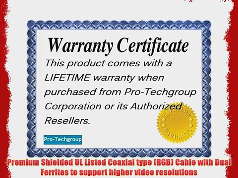 Pro-Techgroup 100 ft VGA SVGA UXGA Monitor Projector Cable - Coaxial (RGB type) and 4 twisted