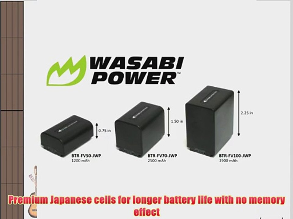 Wasabi Power Battery for Sony NP-FV70 (2500mAh 2-pack)
