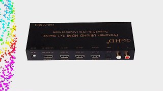 ViewHD Prosumer HDMI 3x1 Ultra HD / 4K | Auto Switch | ARC | MHL | Audio Extraction | VHD-PRO3X1