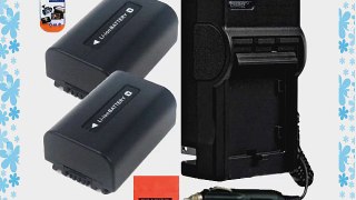 BM Premium Pack of 2 NP-FV50 Batteries And Battery Charger for Sony HDR-CX220 HDR-CX230 HDR-CX290