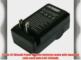 Wasabi Power Battery (2-Pack) and Charger for Sony NP-FV30 NP-FV40 NP-FV50 and Sony DCR-SR15