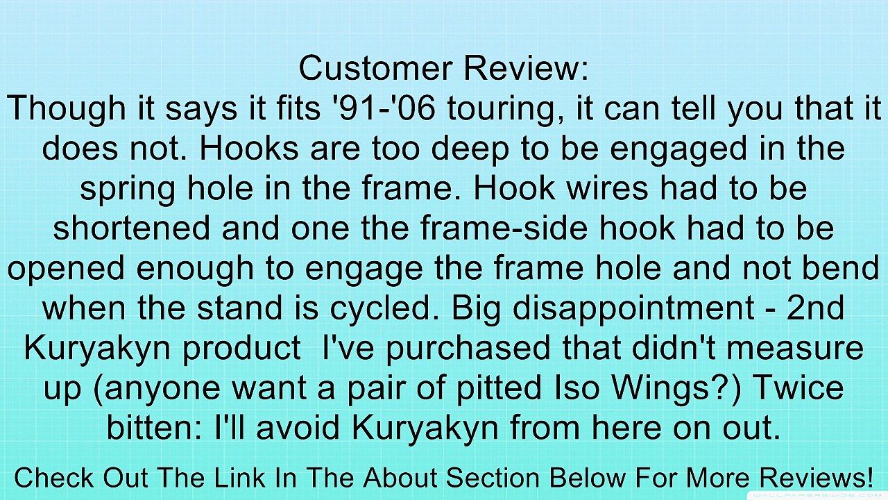 Kuryakyn 7110 Chrome Kickstand Spring Review