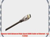 Monster Gold Advanced High Speed HDMI Cable w/Ethernet - 4 ft.(1.22m)