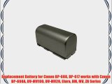 Replacement Battery for Canon BP-608 BP-617 works with Canon BP-608A DV-MV100 DV-MV20 Elura