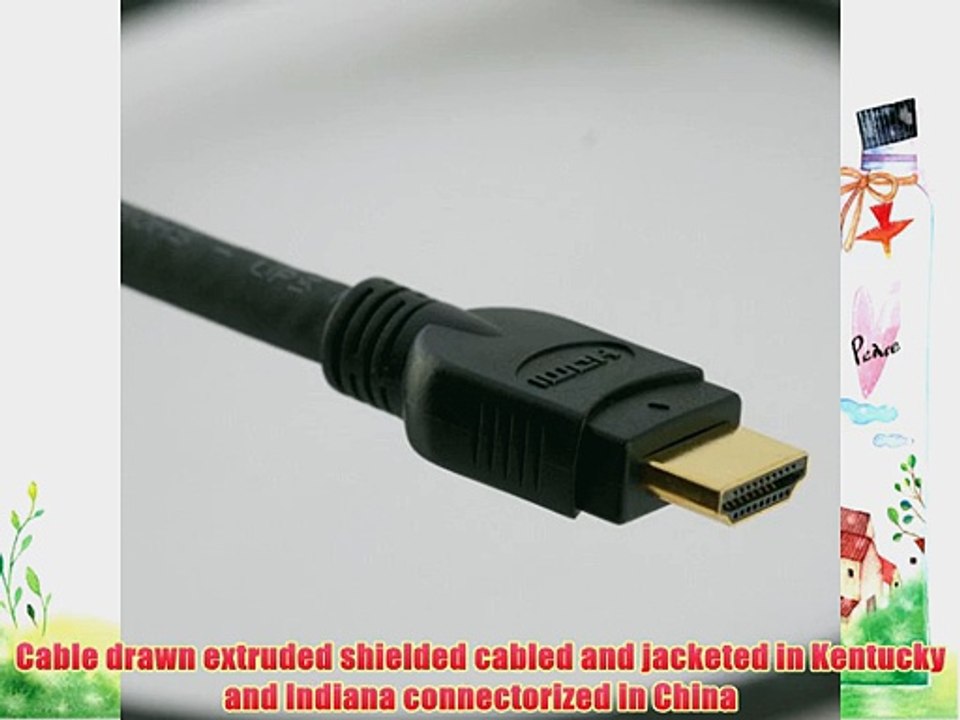 BJC Series-FE Bonded-Pair High-Speed HDMI Cable with Ethernet 7 foot Black