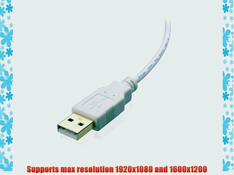 Cable Matters Combo USB 2.0 to HDMI Audio Video Adapter and High Speed HDMI Cable in White