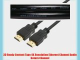 Cable Builders 30FT 1.4 High Speed HDMI Cable with Ethernet 1.4a 3D Content Type 4K Res Ethernet