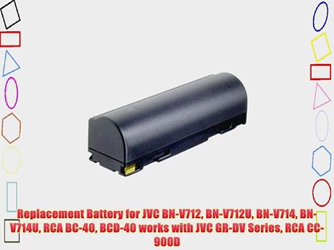 Replacement Battery for JVC BN-V712 BN-V712U BN-V714 BN-V714U RCA BC-40 BCD-40 works with JVC