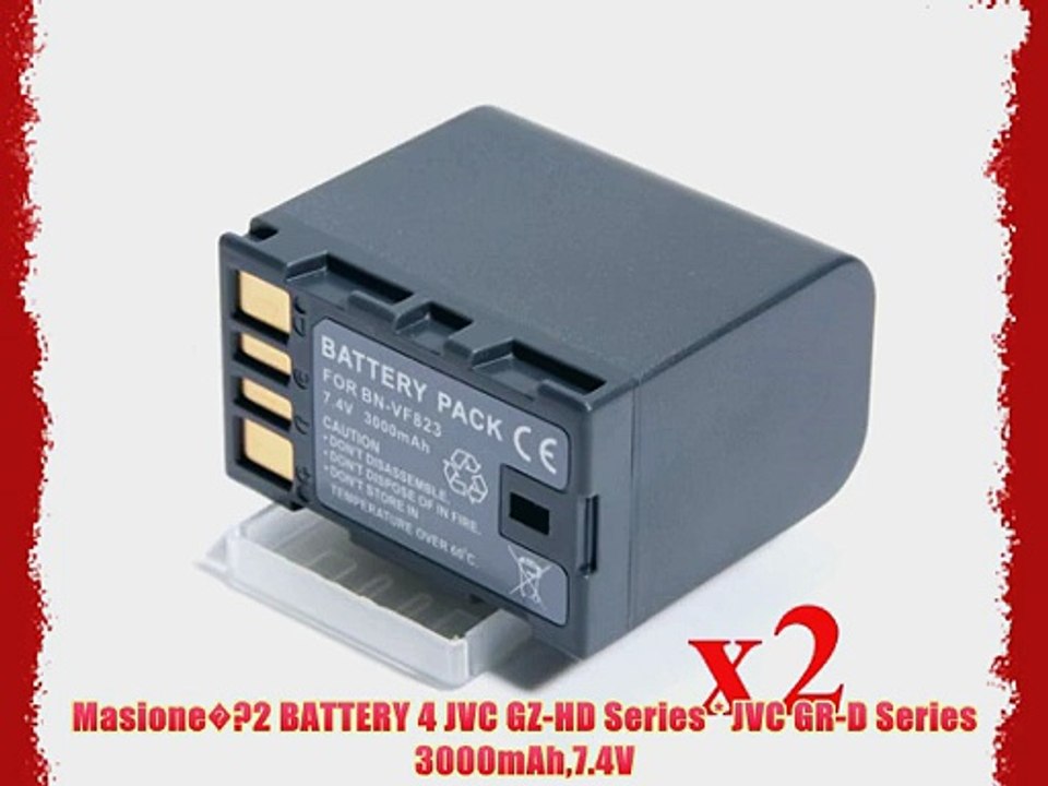 Masione??2 BATTERY 4 JVC GZ-HD Series * JVC GR-D Series 3000mAh7.4V