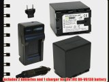 Wasabi Power Battery (2-Pack) and Charger for JVC BN-VG138 and JVC Everio GZ-E10 GZ-E100 GZ-E200