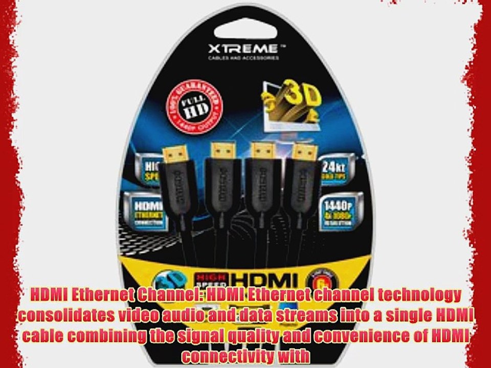 Xtreme Cables HDMI 1.4 Braided Cable 6 ft. (2 Pack)