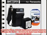 Battery And Charger Kit For Panasonic HC-X920 HC-X920M HDC-TM900K HDC-HS900K HDC-SD800K 3 MOS
