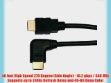Aurum High Speed 270 Degree (Side Angle) HDMI Cable with Ethernet (40 feet) - Full HD Supports