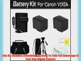 2 Pack Battery Kit For Canon VIXIA HF M300 HF M30 HF M31 M32 M40 M41 HF S200 H S20 HF S21 S30