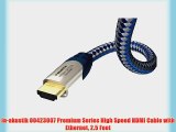 In-akustik 00423007 Premium Series High Speed HDMI Cable with Ethernet 2.5 Feet