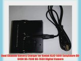 Dual Channel Battery Charger for Kodak KLIC-5001 EasyShare DX-6490 DX-7590 DX-7630 Digital
