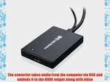 Cable Matters Portable VGA to HDMI Scaler/Converter - Supports Audio