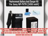 Replacement 4HR (2450 mAH) Battery And Charger Kit For Sony NP-FV70 DCR-SX44 DCR-SX63 DCR-SX83