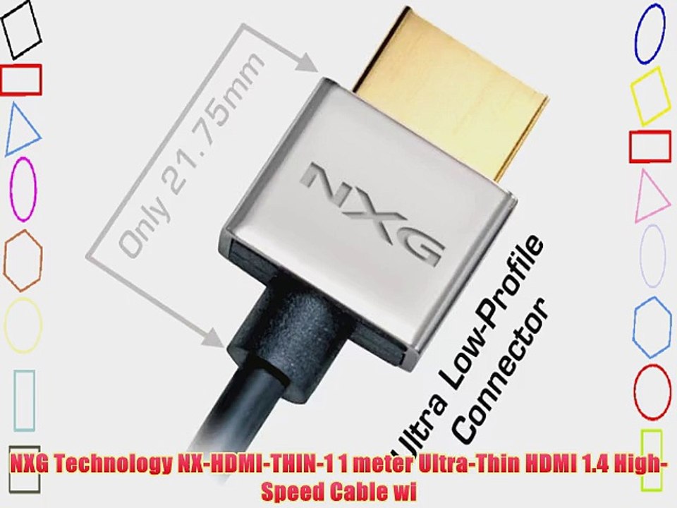 NXG Technology NX-HDMI-THIN-1 1 meter Ultra-Thin HDMI 1.4 High-Speed Cable wi