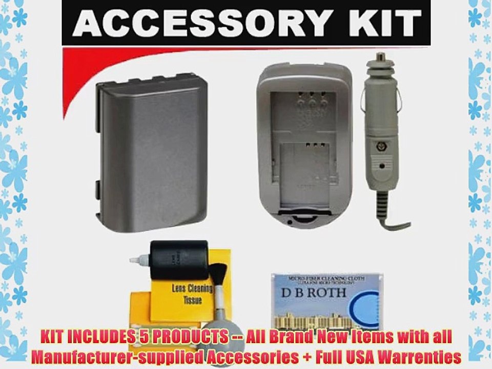 Two(2) Spare Batteries   Charger For The Sony DCR-SX44 SX63 MHS-CM1 Handycam Camcorder