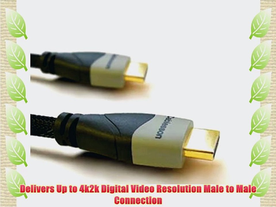 Ikuna Advanced High Speed 1.5 feet / 1.5 ft HDMI Cable with Ethernet PRO GOLD BLACK (1.4a Version