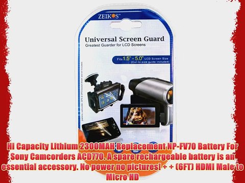 Advanced Accessory Kit For Sony HDR-PJ790V Handycam HD Camcorder Includes Extended (2300mAh)