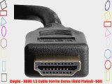 Cmple - HDMI 1.3 Cable Ferrite Cores (Gold Plated) -50ft