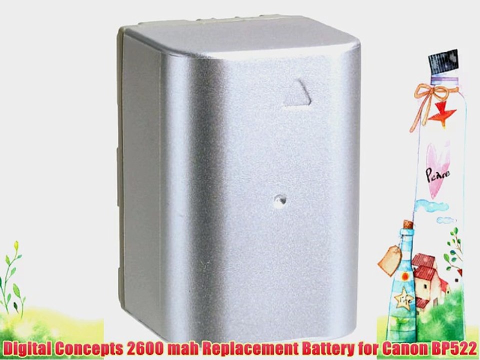 Digital Concepts 2600 mah Replacement Battery for Canon BP522