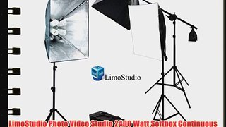 LimoStudio Photo Video Studio 2400 Watt Softbox Continuous Light Kit with Overhead Head Light
