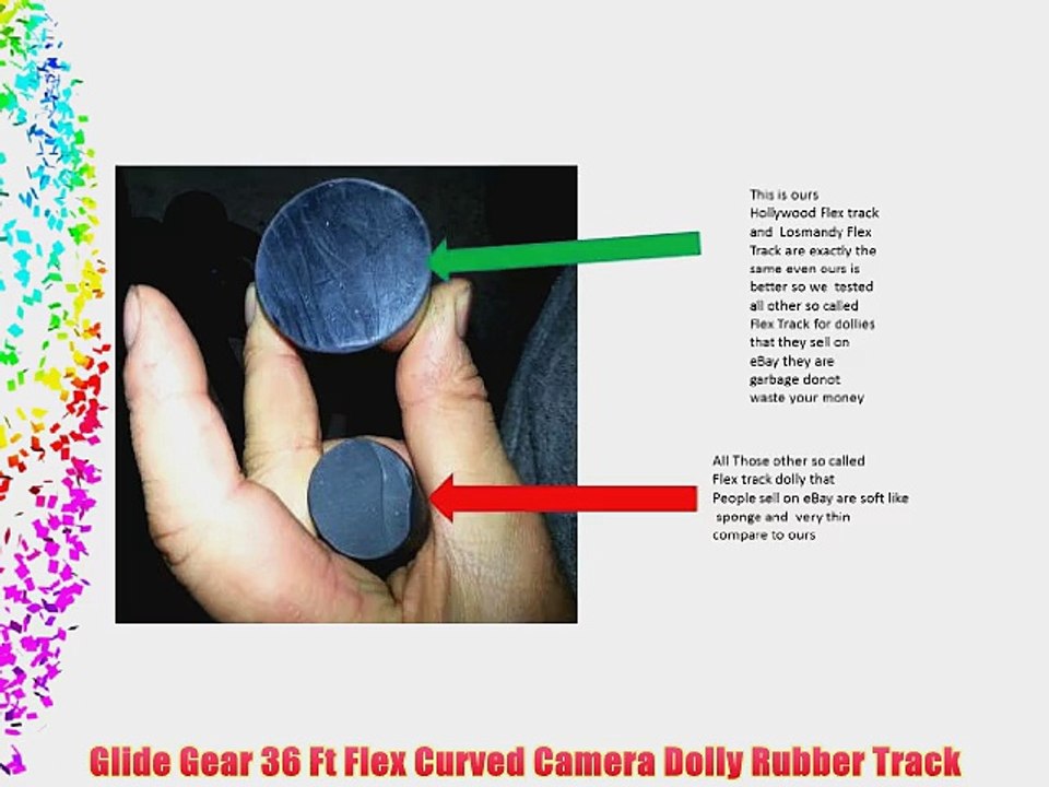 Glide Gear 36 Ft Flex Curved Camera Dolly Rubber Track