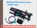 EzFoto Rail System Follow Focus FF   15mm Rod Rig Base Plate with Quick Release Plate for HD