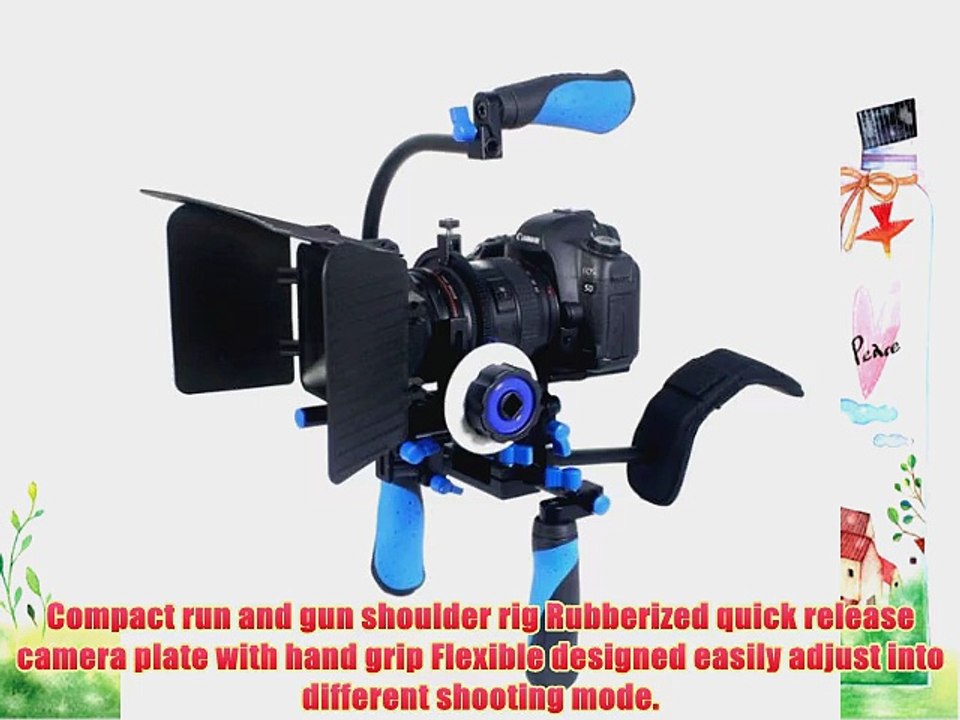 Morros DSLR Rig Movie Kit Shoulder Mount Rig with Follow Focus and Matte Box for All DSLR Cameras