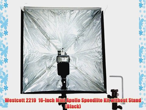 Westcott 2219 16-Inch Mini Apollo Speedlite Kit without Stand (Black)