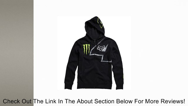 Monster Energy Drink Officially Licensed Fox Ricky Carmichael Replica RC4 Front Fleece Men's Hoody Zip Racewear Sweatshirt - Black / Medium Review