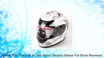 MATTE WHITE PINK BUTTERFLY FULL FACE MOTORCYCLE HELMET DOT (Small) Review