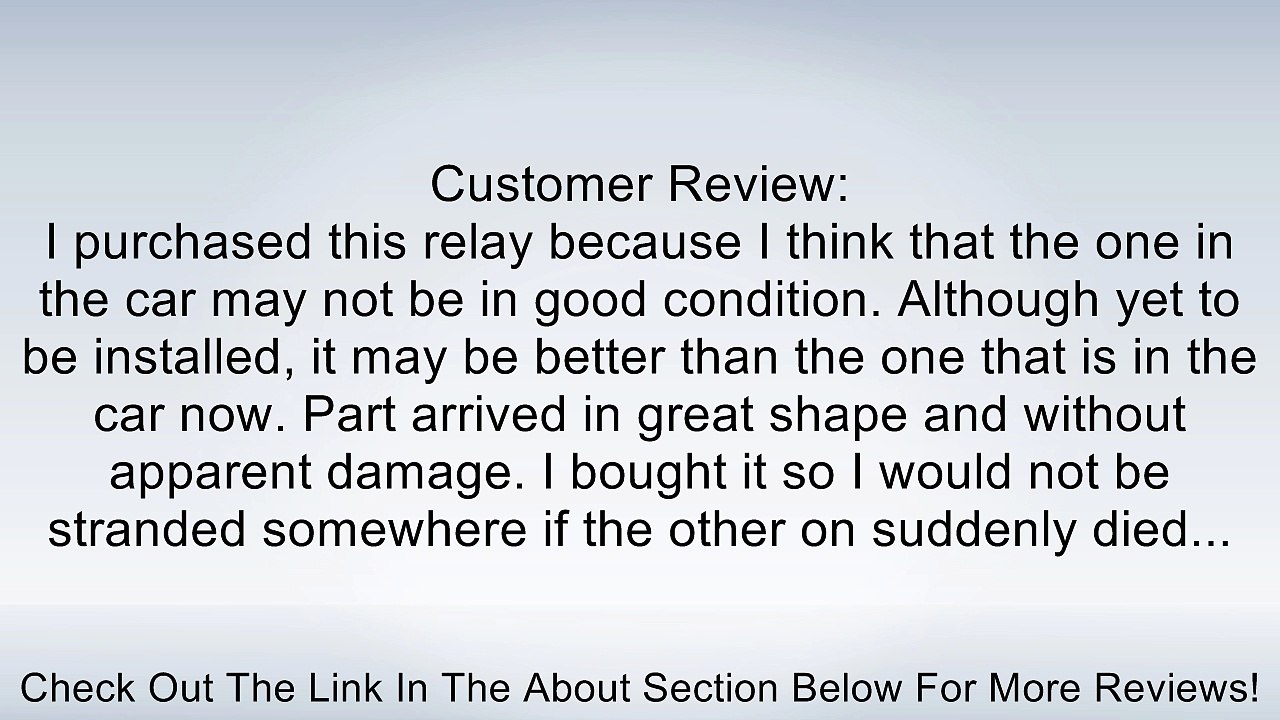 URO Parts 993 615 227 00 DME/Fuel Pump Relay Review