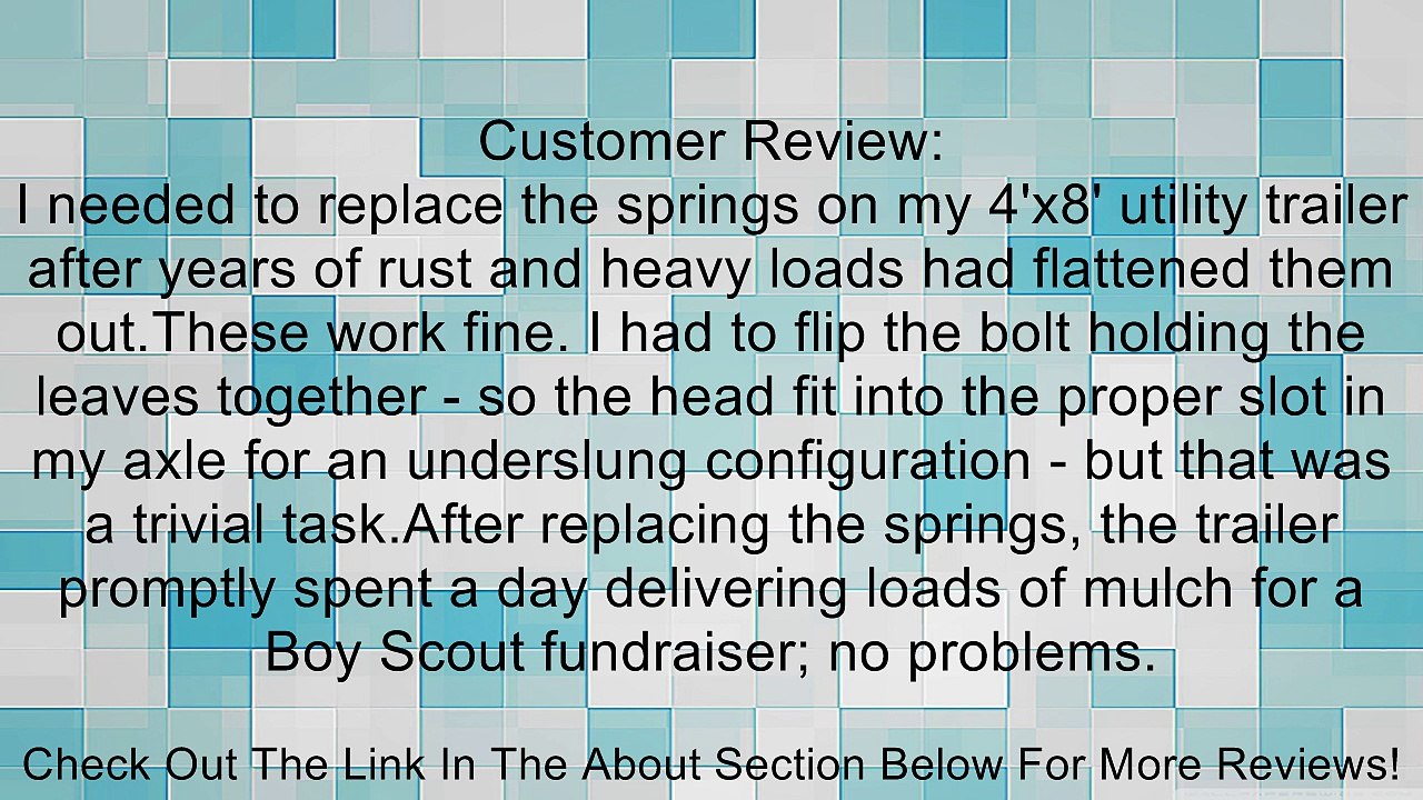 Slipper Trailer Spring - 3 Leaves W/Hook, 2000-Lb. Capacity/Pr., 30in.L, Mode... Review