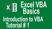 Excel VBA Programming Basics Tutorial # 1 | Introduction to VBA | Writing Our First Macro