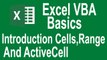 Excel VBA Programming Basics Tutorial # 2 | Introduction to Cells,Range and ActiveCell