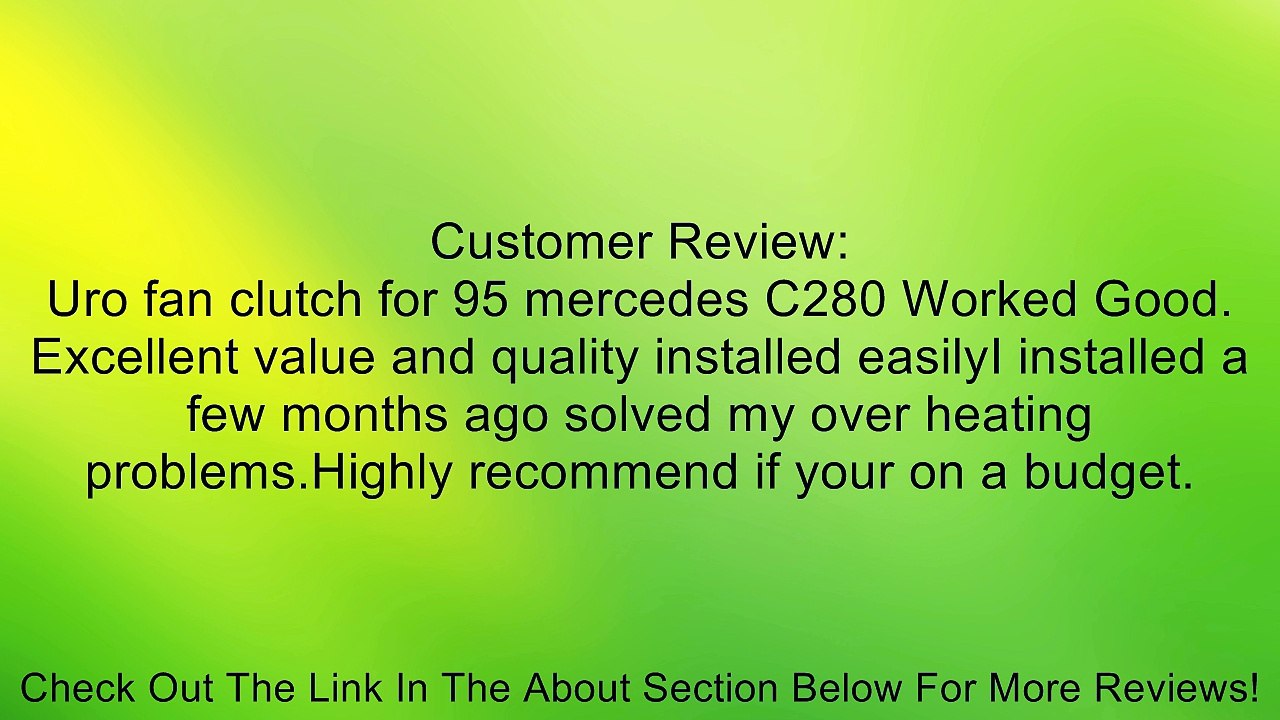 URO Parts 104 200 0122 Fan Clutch Review