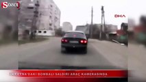 Ukrayna'daki bombalı saldırı araç kamerasında