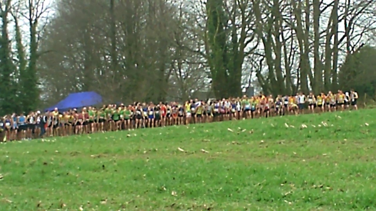 depart course Elite h bretagne cross country Merdrignac 25 janvier 2015
