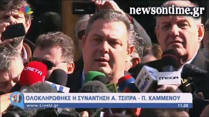 newsontime.gr - Καμμένος- Ψήφος εμπιστοσύνης στον πρωθυπουργό Αλέξη Τσίπρα