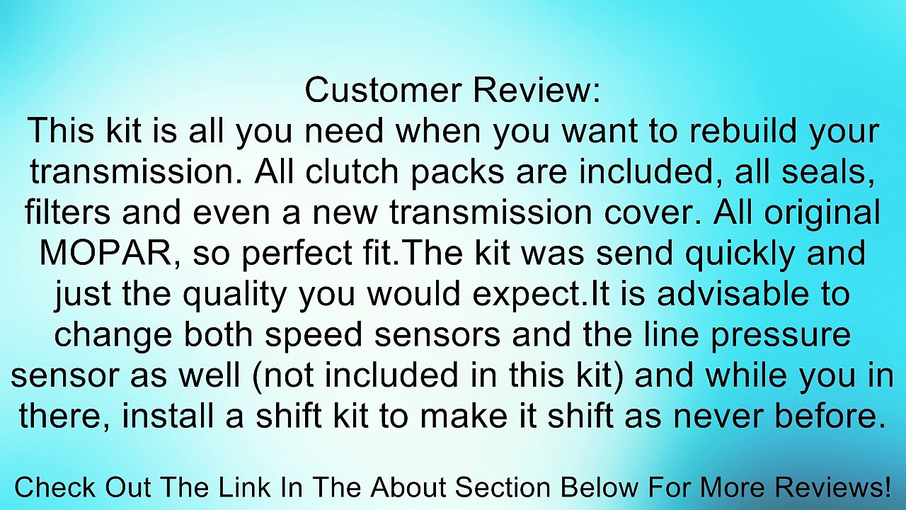 DODGE JEEP MOPAR AUTOMATIC TRANSMISSION MASTER OVERHAUL KIT 45RFE 545RFE 4WD OEM Review