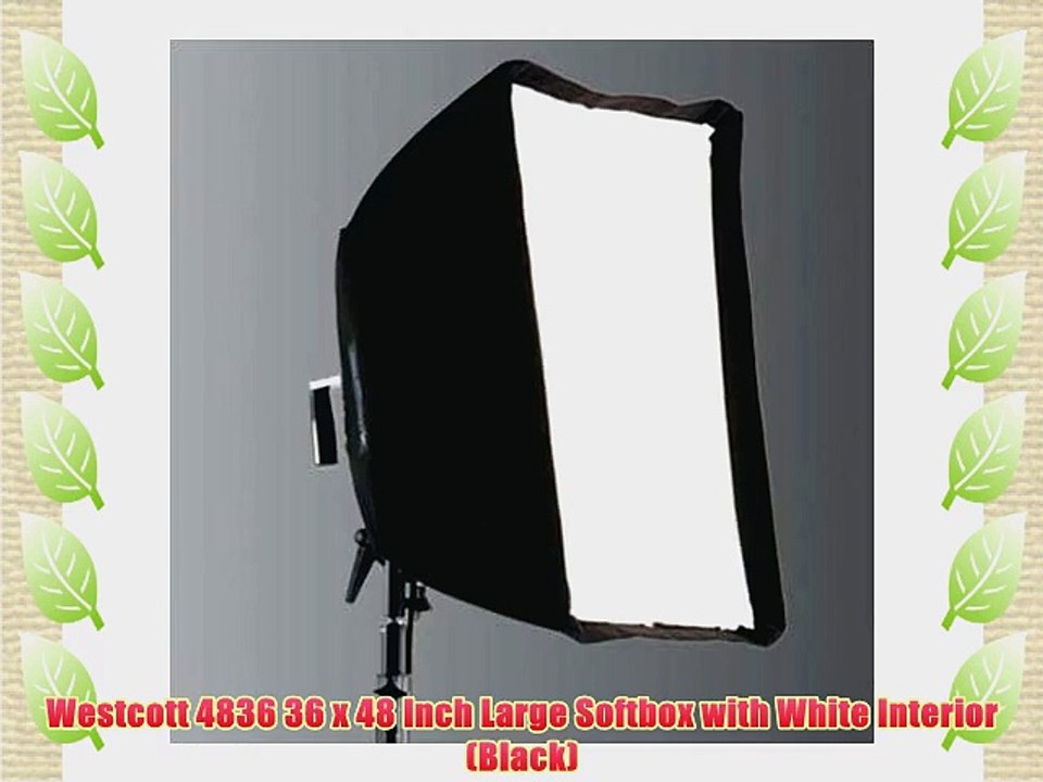 Westcott 4836 36 x 48 Inch Large Softbox with White Interior (Black)