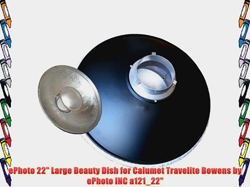 ePhoto 22 Large Beauty Dish for Calumet Travelite Bowens by ePhoto INC a121_22
